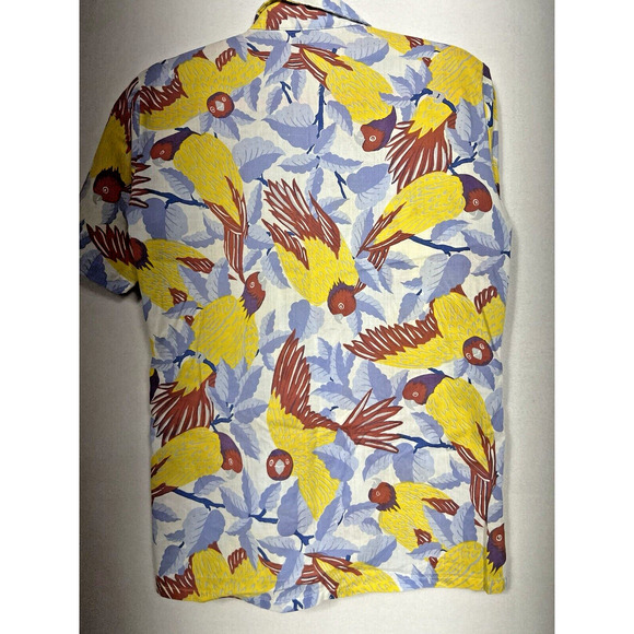 VINTAGE‎ Islander Hawaiian Shirt Small Button Up Birds - Picture 4 of 6